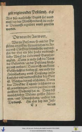 Die neundt Antwort.