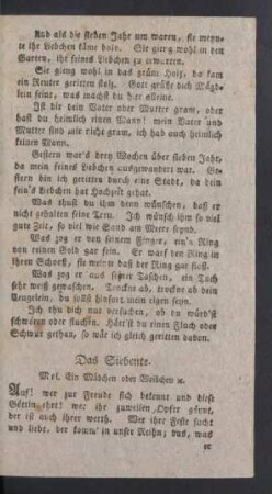 Das Siebente. Mel. Ein Mädchen oder Weibchen [et]c.