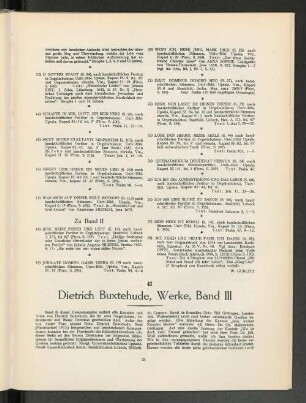 Dietrich Buxtehude, Werke, Band III [Nachweise]