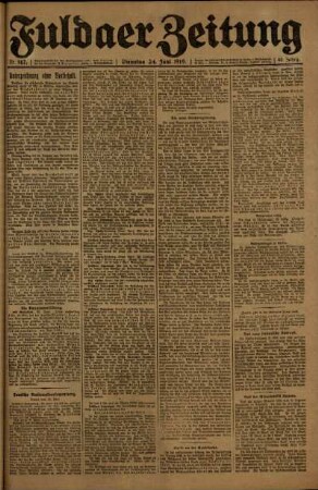 Ausgabe vom Dienstag, den 24. Juni 1919.