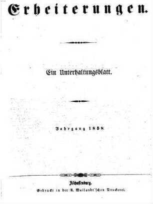 Erheiterungen, 1858,1/6