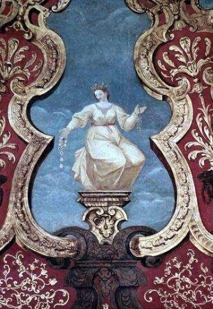 Allegorische Frauengestalten und Wappentiere des Erzbischofs Markus Sittikus von Hohenems