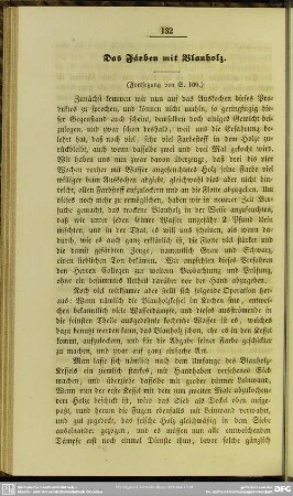 Das Färben mit Blauholz