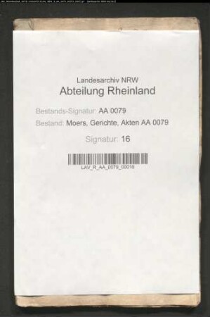 Aufzeichnung über empfangene Gerichtsjura