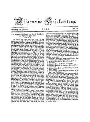 Das öffentliche Schulwesen der Stadt Mühlhausen am Rhein im Jahre 1842