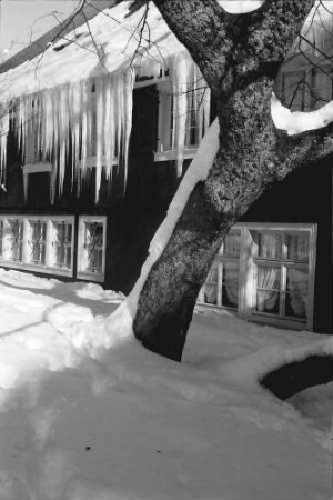 Hinterzarten: Eiszapfen am alten Schwarzwaldhof; Hotel Adler