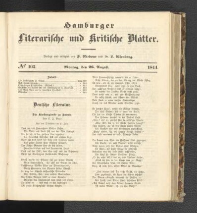Nummer 103. Montag, den 26. August