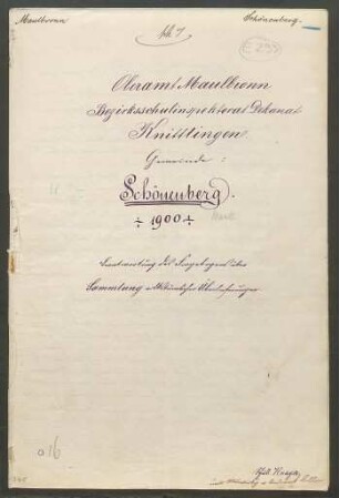 Konferenzaufsatz Schönenberg, ötisheim, Enzkreis OA Maulbronn