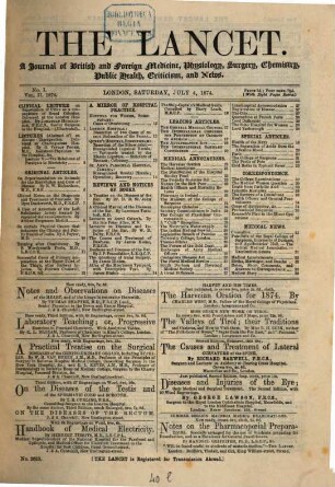 The lancet. 1874, [4.] Advertiser