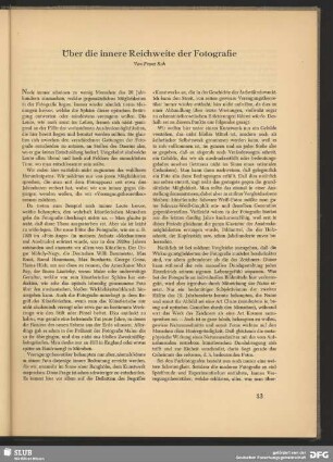 Über die innere Reichweite der Fotografie