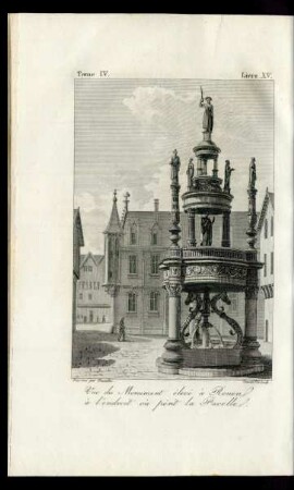 Vue du Monument élevé à Rouen à l'endroit où périt la Pacelle.