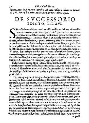 De Svccessorio Edicto, Tit. XVI.