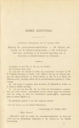 Algemeene vergadering van 21 Oktober 1863