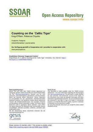 Counting on the `Celtic Tiger'