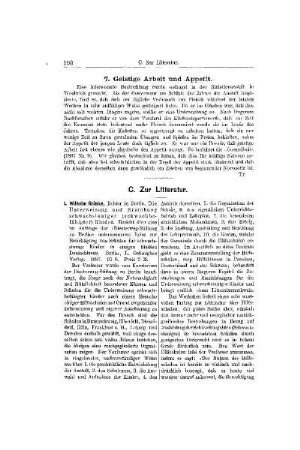 Zur Litteratur