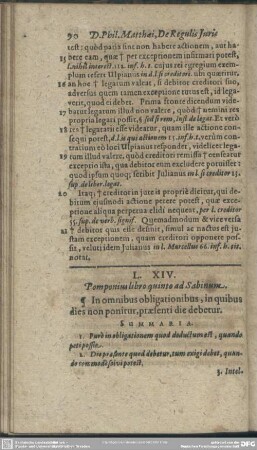 L. XIV. Pomponius libro quinto ad Sabinum
