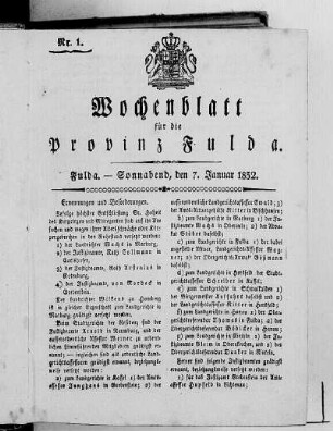 Nr. 1, Ausgabe vom 7. Januar 1832 [S. 42/43 fehlt]