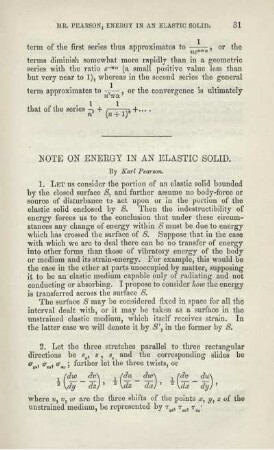 NOTE ON ENERGY IN AN ELASTIC SOLID.