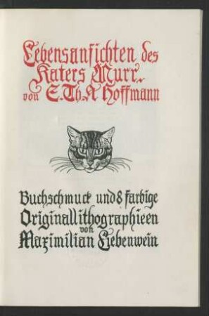 Lebensansichten des Katers Murr
