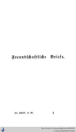 Freundschaftliche Briefe