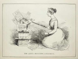 The queen dissolving parliament