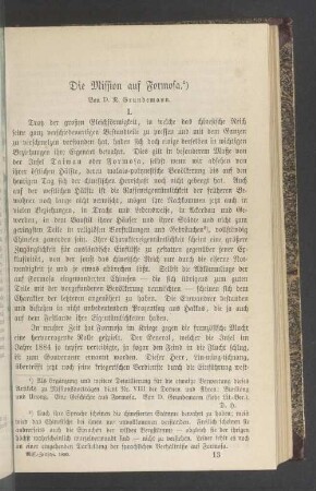 Die Mission auf Formosa