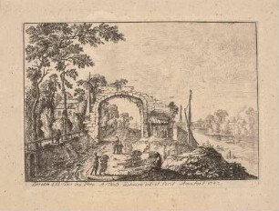 Die Ruine des alten Elbtores an der Elbe in Pirna von Osten
