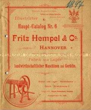 Katalog über landwirtschaftliche Maschinen und Geräte