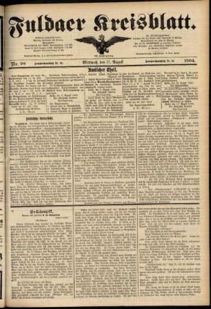 Ausgabe vom Mittwoch, den 17. August 1904.