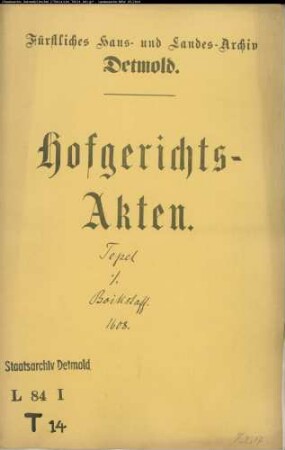 Tepel, Jürgen gegen Martin Boikstaff (Buchstab) - Schuldforderung