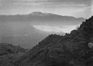 Blick vom Vesuv auf Torre Annunziata und im Hintergrund Castellammare di Stabia