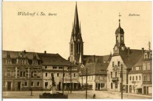 Wilsdruff. Markt mit Rathaus