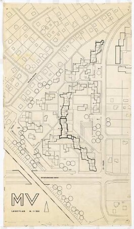 Märkisches Viertel, Wilhelmsruher Damm, Finsterwalder Straße, Berlin-Reinickendorf: Lageplan Vorentwurf 1:500