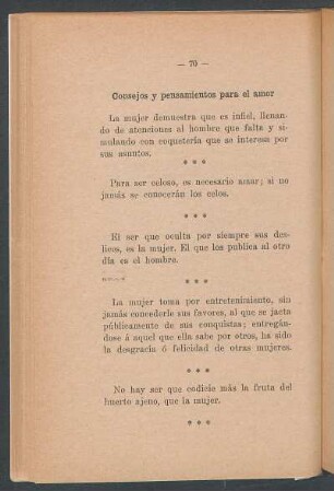 Consejos y pensamientos para el amor