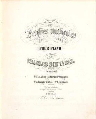 Pensées musicales : pour piano ; oeuvre 46, 3. Souvenir de Stirie