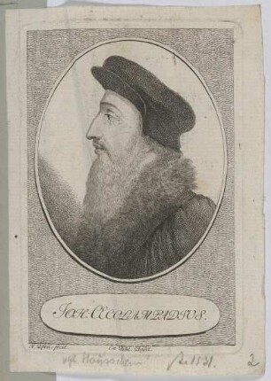 Bildnis des Joh. Oecolampadius