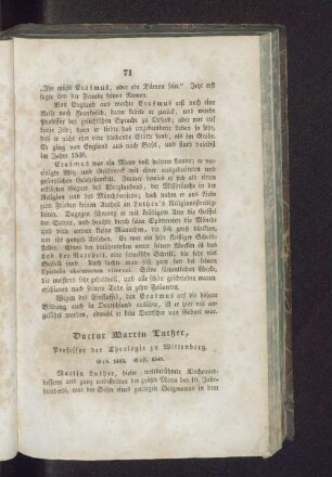Doctor Martin Luther,