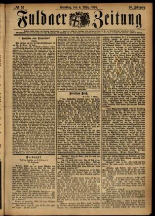 Ausgabe vom Samstag, den 04. März 1893.