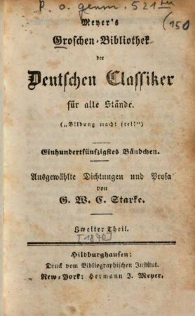Ausgewählte Dichtungen und Prosa, 2