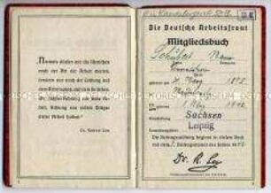 Mitgliedsbuch der Deutschen Arbeitsfront
