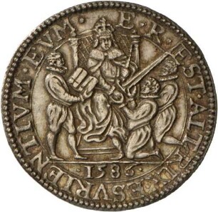Medaille auf die Allianz der niederländischen Provinzen mit England, 1596
