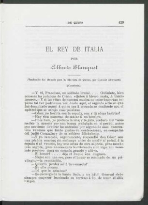 El Rey de Italia - [Continuación]