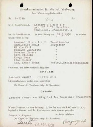 Mauser, Leonore