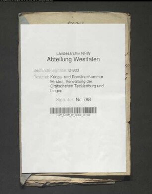 Die von dem Unterförster Meyer zu Recke anzulegende Neubauerei