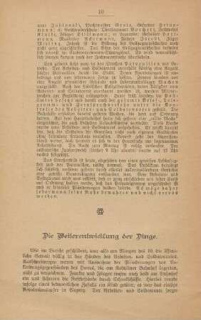 Die Weiterentwicklung der Dinge