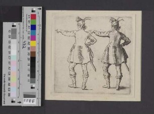 [Soldat in Rückenfigur mit ausgestrecktem Arm]