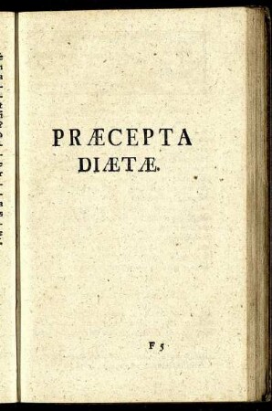 Præcepta Diætæ.