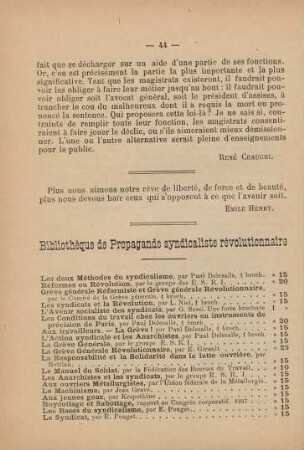 Bibliothèque de Propagande syndicaliste révolutionnaire