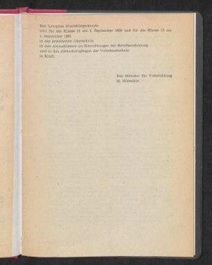 Der Lehrplan Staatsbürgerkunde ...