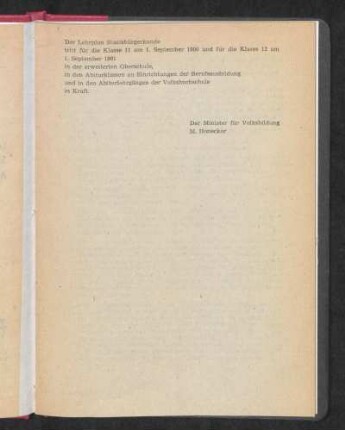 Der Lehrplan Staatsbürgerkunde ...